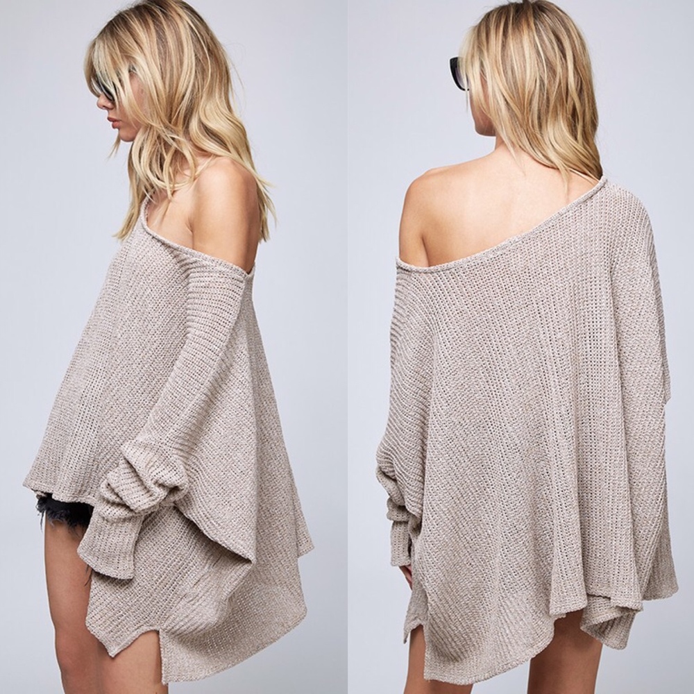 AVERY Loose Fit Top - OATMEAL - Picture 3 of 3